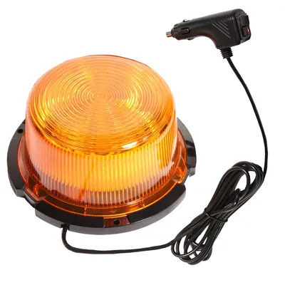Image de Gyrophare LED 2 modes de clignotement 12 V 80 V Jaune Feu d'avertissement LED aimanté  Gyrophare LED jaune pour voiture, camion, tracteur, voiturette de golf, SUV