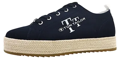 Image de Chaussures de sport pour femmes Tom Tailor, lacets, bleu, style décontracté