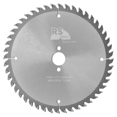 Productafbeelding van RStools HM cirkelzaag BasicLine Ø165 x 1,7 x 20 mm T=48 wisseltand