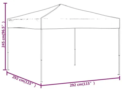 Obrázok produktu pre vidaXL Párty stan skladací čierny 3x3 m