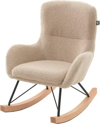 Produktbild von VIPACK - Kinder-Schaukelstuhl, Bezug Bouclé Beige
