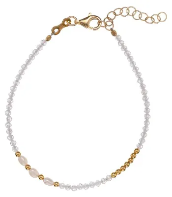 Produktbild von Glitzerndes Armband mit Zirkonen und Perlen AL4813.01.000