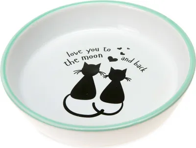 Produktbild von Karlie Katzennapf Motiv Katze weiß Keramik 200 ml Durchm.16 cm