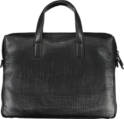 Produktbild von Elegante Schwarze Herrentasche mit Laptopfach und recyceltem Material