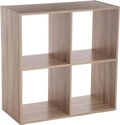 Image de Eazy Living Bibliothèque 4 compartiments Philo Bois