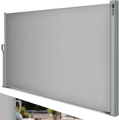 Produktbild von Famanu Seitenmarkise 180 x 400 cm - ausziehbar, blickdicht, mit Wandhalter aus Edelstahl