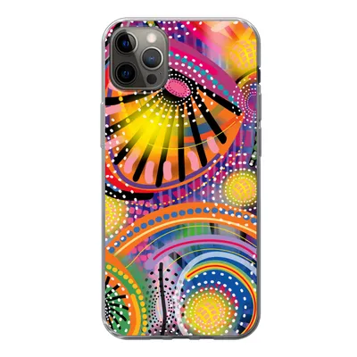 Produktbild von MuchoWow® Handyhülle Schutzhülle Hülle für iPhone 12 Pro Max Formen - Kunst - Muster - Psychedelisch Silikon Softcase Handy Hülle - Hartschale