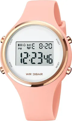 Produktbild von Uhren Damen Digitale Armbanduhr Frauen Kinderuhr Mädchen Multifonktion Damenuhr Digital Silikon Armband mit Licht Alarm Stoppuhr
