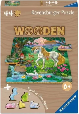 Produktbild von Holzpuzzle Einhorn, 44 Teile, mit Whimsies, Ravensburger, ab 6 Jahren, 19.2 x 19.2 cm
