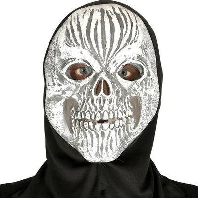 Produktbild von guselige Schädel Maske mit Kapuze für Erwachsene