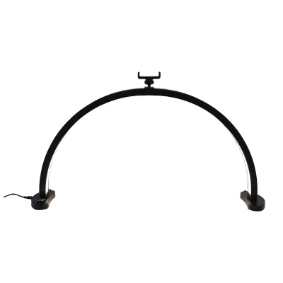 Obrázek produktu pro Lampa ve tvaru půlměsíce na nehtový stolek, 71 cm, skládací LED lampa na nehtový stolek pro nehtové techniky s držákem na telefon, 3 barevné režimy, 10 úrovní jasu, 3200 K–5600 K