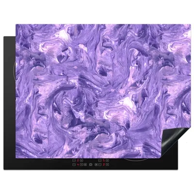 Produktbild von KitchenYeah© Herdabdeckplatte Violett - Marmor - Muster , 77x59cm, Küche Deko, Glaskeramikkochfeld Herdabdeckung, Abdeckplatte fùr Kochfeld