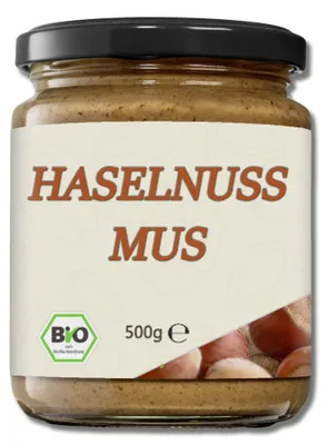 Produktbild von Mynatura Haselnussmus  – Cremiger Nussaufstrich im Glas - 500g