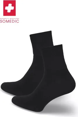 Zdjęcie produktu dla Skarpetki krótkie medyczne SOMEDIC, Kolor Czarny, Rozmiar 44-46