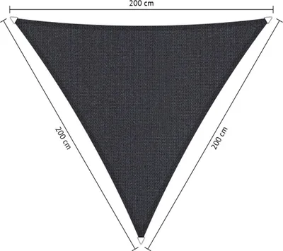 Immagine prodotto di SHADOW COMFORT 2 x 2 x 2 m Tenda da sole triangolare Carbon Black Lati uguali