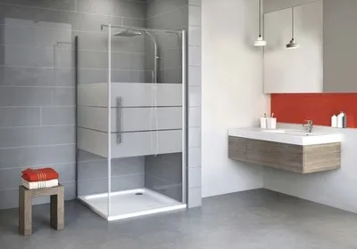 Produktbild von Drehtür inkl. Seitenwand Schulte Alexa Style 2.0 90x80 cm Dekor Depoli Light Profilfarbe aluminium