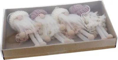 Produktbild von 4er Set Wichtel - rosa - ca. 10 x 5 x 2 cm