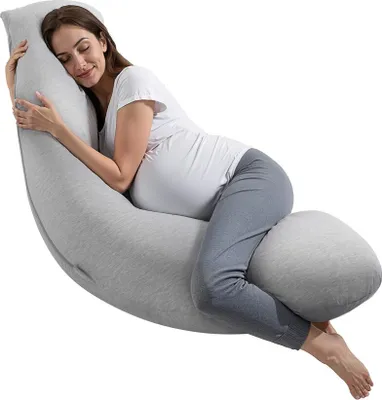 Produktbild von Schwangerschaftskissen Stillkissen Seitenschläferkissen - L-Form 118x61x20cm - Komfortkissen für Schwangere und Stillende