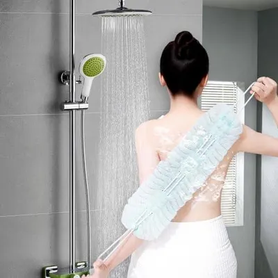Produktbild von 2-in-1 Duschpouf Duschgel-Peelingball zur Körperreinigung | Körperpeeling-Polierer Luffaschwamm Bade-Peeling-Pouf, Ball, für Frauen, Erwachsene