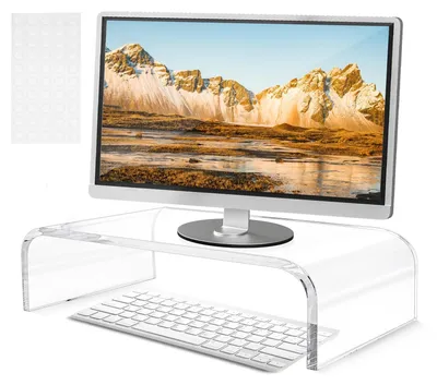 Zdjęcie produktu dla Podwyższenie monitora z akrylu, stylowe i funkcjonalne