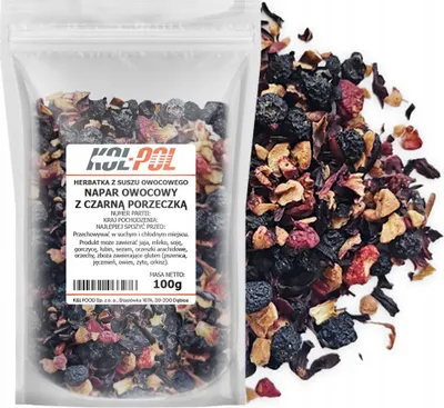 Zdjęcie produktu dla HERBATA OWOCOWA NAPAR Czarna Porzeczka 100g Naturalna suszona Kol-Pol