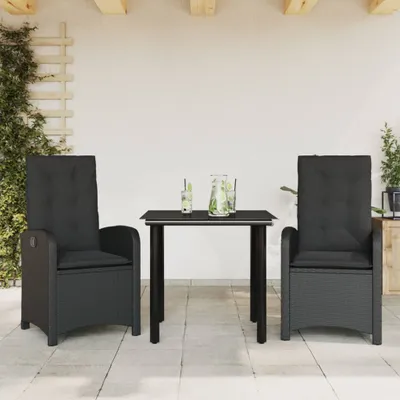 Obrázek produktu pro VidaXL 3212320, Černá, Sklo, Ocel, 800 mm, 800 mm, 740 mm