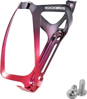 Produktbild von ROCKBROS Flaschenhalter Getränkehalter Fahrrad aus Aluminiumlegierung für Rennrad, Mountainbikes Leichtgewicht Schwarz Rot