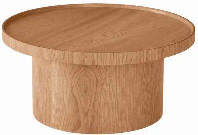 Obrázek produktu pro Sada konferenčních stolků, barva: hnědá, moderní styl, dřevěná deska, dřevěné nohy, kulaté,