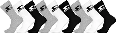 Produktbild von STARTER Uni Socken, 9er Pack - Crew Socks, Logo, Baumwollmischung Weiß/Grau/Schwarz 43-46