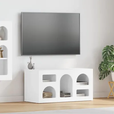 Produktbild von "Schlussverkauf" TV-Schränk hochwertigem - TV-Lowboard - Max. Gewicht: 60 kg - Hochglanz Weiß 80x35x40 cm Holzwerkstoff  C14597