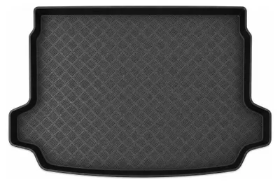 Produktbild von Kofferraumwanne für Fiat 600 Elektro 2023- (variabler Ladeboden, obere Position) – Schwarz, passgenau