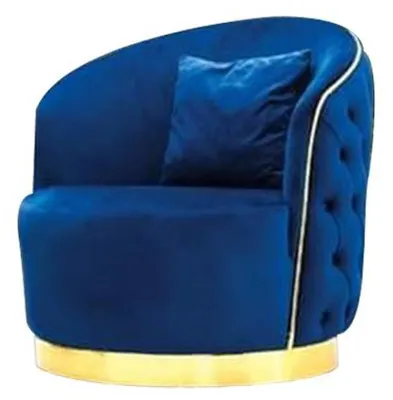 Obrázok produktu pre Modré kreslo Chesterfield obývacia izba okrúhle kreslo dizajnérske jednomiestne