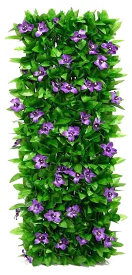 Produktbild von Ausziehbare Rankgitter für Gartenblumen, künstliche Pflanzen, realistisch aussehend, leuchtende Farben, UV-beständig, Sichtschutz, künstliche Pflanzen