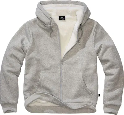 Zdjęcie produktu dla Bluza z podszewką z pluszu, kolor szary melanżowy, rozmiar 3XL