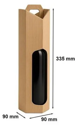 Zdjęcie produktu dla Pudełko Karbowane Ozdobne Na Prezent  90x90x335mm / wino