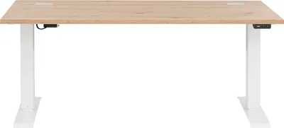 Produktbild von Schreibtisch >e-desk< in Eiche/weiß- 175x72x80 (B/H/T) elektrisch verstellbar
