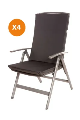 Produktbild von Stuhlkissen 4er set | Sitzkissen 110x47x4cm Schwarz | sitzkissen gartenmöbel sitzkissen stuhl | stuhlkissen outdoor