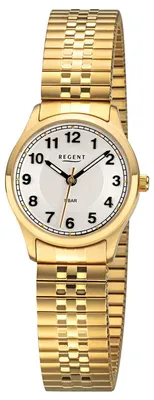 Regent BA-886 Damenuhr mit Zugband Goldfarben 1