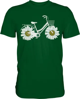 Produktbild von Gänseblümchen Fahrrad Garten Shirt Fahrradfahrer Gärtner – Bottle Green / M