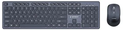 Zdjęcie produktu dla Gembird KBS-WCH-04, Pełnowymiarowy (100%), Bezprzewodowy, RF Wireless, Czarny, Dołączona myszka