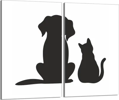 Immagine prodotto di Piastre coprifornelli 2 pezzi 30x52 vetro coprifornelli in Vetroceramica, cane gatto