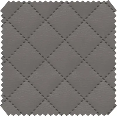 Produktbild von novely® SOLTAU Kunstleder - 3-lagig gesteppter Möbelstoff - Kaschierter Volumen-Polsterstoff mit Karo-Muster - Pflegeleichte Meterware 1lfm - Farbe: 24 Schlammgrau