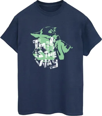 Image de Star Wars - T-shirt « The Mandalorian This Is The Way » pour femme BI45894 (3XL) (bleu marine)