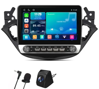 Produktbild von Linux Autoradio für Opel Corsa E 2013-2019 Adam Kabelloses CarPlay Android Auto 2 Din Mit Rückfahrkamera & Mikrofon Bluetooth 5.1 DSP