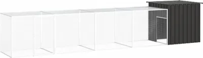 Immagine prodotto di The Living Store Gabbia per polli antracite 500x91x100 cm Acciaio zincato