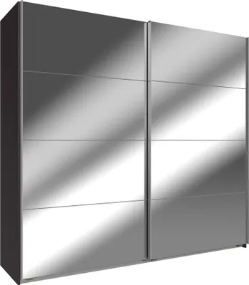 Produktbild von Schwebetürenschrank Easy Plus Kleiderschrank 225x65x210cm graphit Spiegel