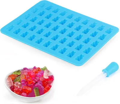 Obrázek produktu pro Forma na led/čokoládu/želé s 50 gumovými medvídky včetně pipety