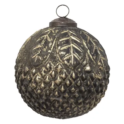 Produktbild von Clayre & Eef Weihnachtskugel Ø 9 cm Braun Glas