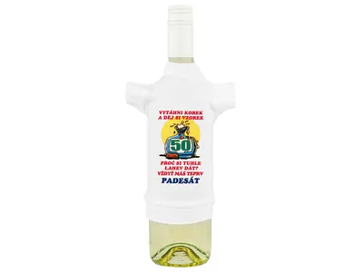 Obrázok produktu pre Tričko na fľašu k päťdesiatke CZ