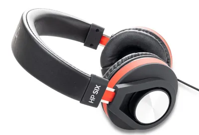 Image de Casque GEWA HP SIX, modèle fermé, supra-auriculaire, noir et rouge